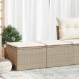 Vidaxl 2-delige loungeset met kussens poly rattan acacia beige