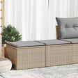 Vidaxl 2-delige loungeset met kussens poly rattan acacia beige
