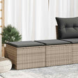 Vidaxl 2-delige loungeset met kussens poly rattan acacia grijs