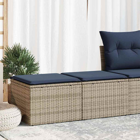 Vidaxl 2-delige loungeset met kussens poly rattan acacia grijs