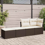 Vidaxl 2-delige loungeset met kussens poly rattan acacia bruin