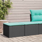 Vidaxl 2-delige loungeset met kussens poly rattan acacia zwart