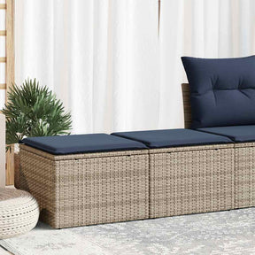 Vidaxl 2-delige loungeset met kussens poly rattan acacia grijs