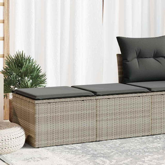 Vidaxl 2-delige loungeset met kussens poly rattan acacia lichtgrijs