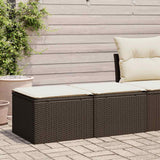 Vidaxl 2-delige loungeset met kussens poly rattan acacia bruin