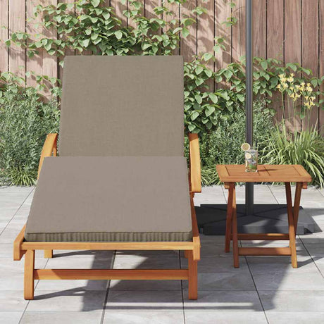 Vidaxl ligstoel massief acaciahout taupe
