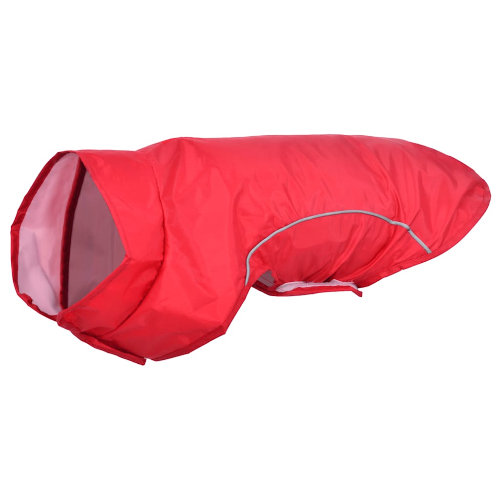 Vidaxl hondenregenjas met reflecterende strips polyester rood xs