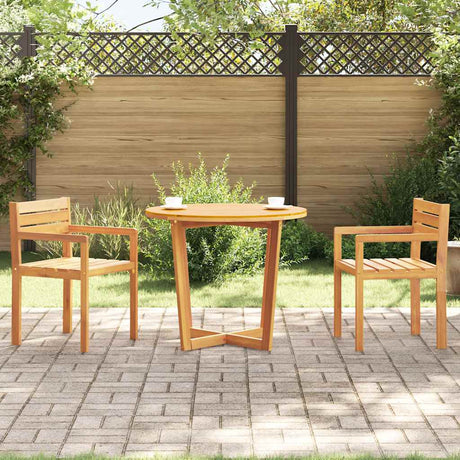 Vidaxl tuintafel rond ø90x75 cm massief acaciahout