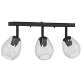 Vidaxl plafondspot zwart 54 x 13 x 26 cm glas en metaal