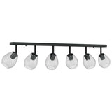 Vidaxl plafondspot zwart 110,5 x 13 x 26 cm glas en metaal