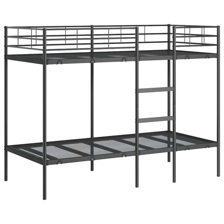 Vidaxl stapelbed zonder matras 90x190 cm staal zwart
