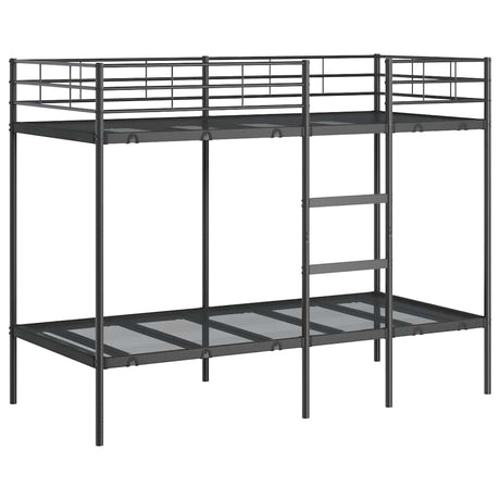 Vidaxl stapelbed zonder matras 100x190 cm staal zwart