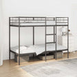 Vidaxl stapelbed zonder matras 100x190 cm staal zwart