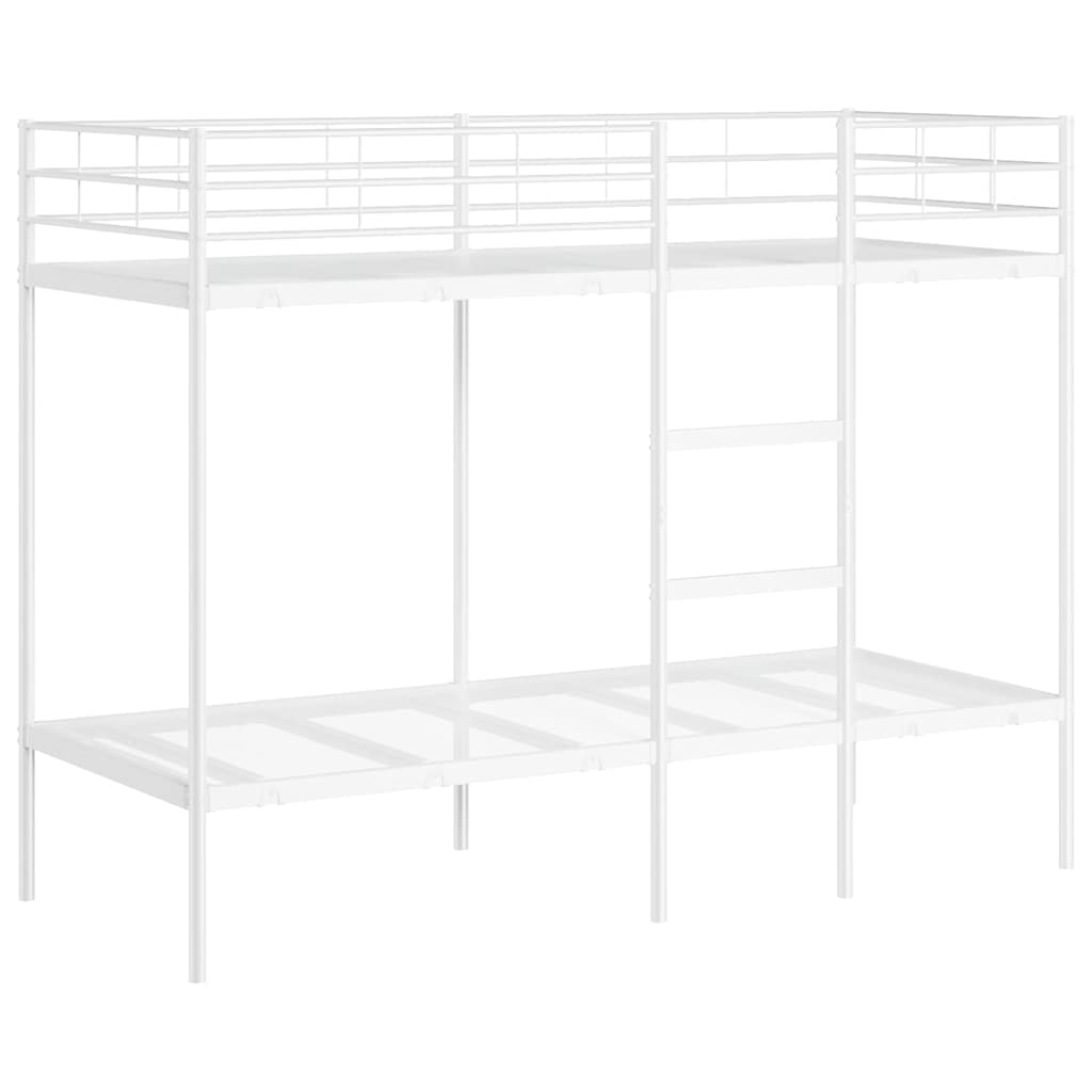 Vidaxl stapelbed zonder matras 80x200 cm staal wit