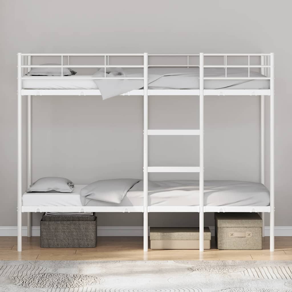 Vidaxl stapelbed zonder matras 80x200 cm staal wit