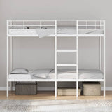 Vidaxl stapelbed zonder matras 80x200 cm staal wit