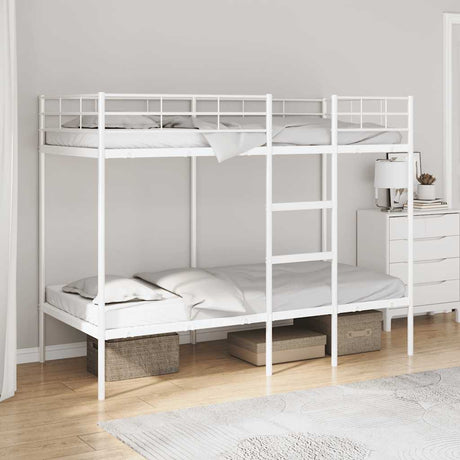 Vidaxl stapelbed zonder matras 100x190 cm staal wit