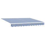Vidaxl vervangingsdoek voor zonnescherm blauw en wit 235 x 195 cm