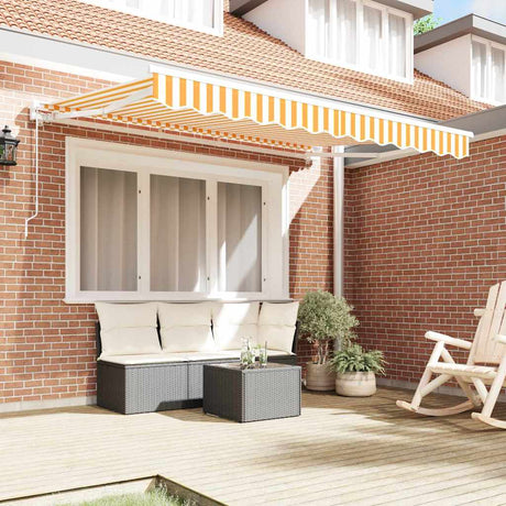 Vidaxl vervangend zonneschermdoek voor 3x2 m geel wit gestreept