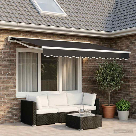 Vidaxl vervangingsdoek voor zonnescherm antraciet 330 x 195 cm