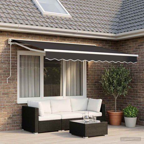 Vidaxl vervangend zonneschermdoek voor 3,5x2 m antraciet polyester