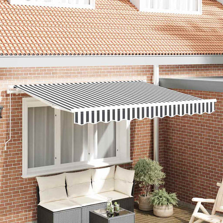 Vidaxl vervangingsdoek voor zonnescherm antraciet en wit 235 x 195 cm