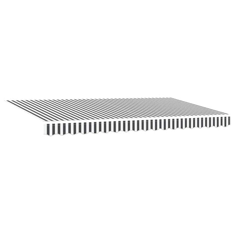 Vidaxl vervangingsdoek voor zonnescherm antraciet en wit 380 x 195 cm