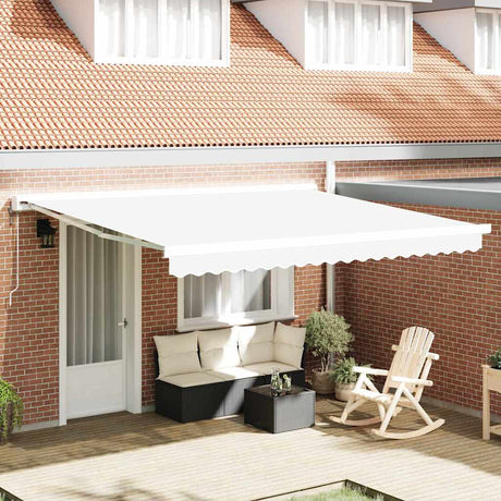 Vidaxl vervangingsdoek voor zonnescherm wit 380 x 345 cm polyester