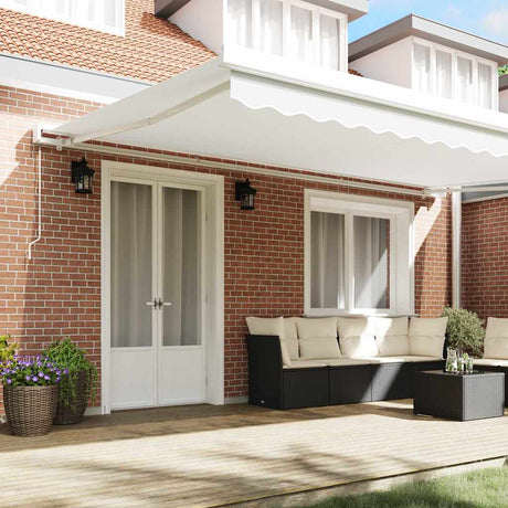 Vidaxl vervangend zonneschermdoek voor 5x3,5 m wit polyester