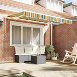 Vidaxl vervangingsdoek voor zonnescherm groen en geel 280 x 245 cm