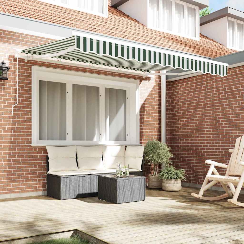 Vidaxl vervangend zonneschermdoek voor 2,5x2 m groen wit gestreept