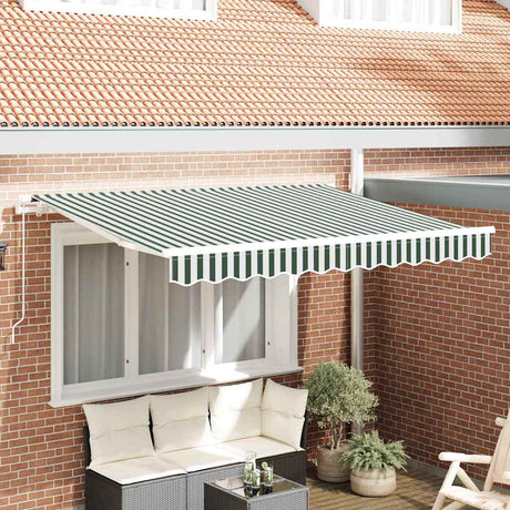 Vidaxl vervangend zonneschermdoek voor 3x2,5 m groen wit gestreept