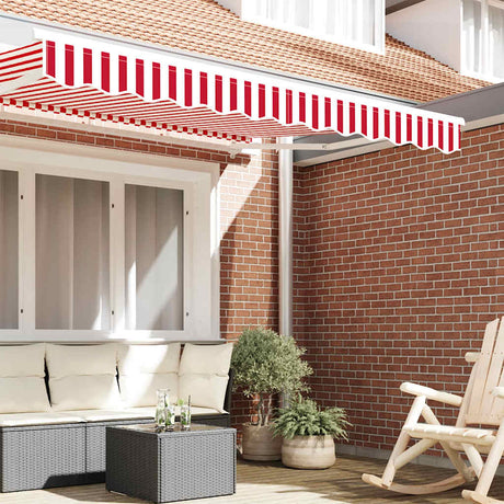 Vidaxl vervangende volant voor 2,5 m rood en wit gestreept polyester