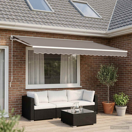 Vidaxl vervangende volant voor 6 m lichtgrijs polyester
