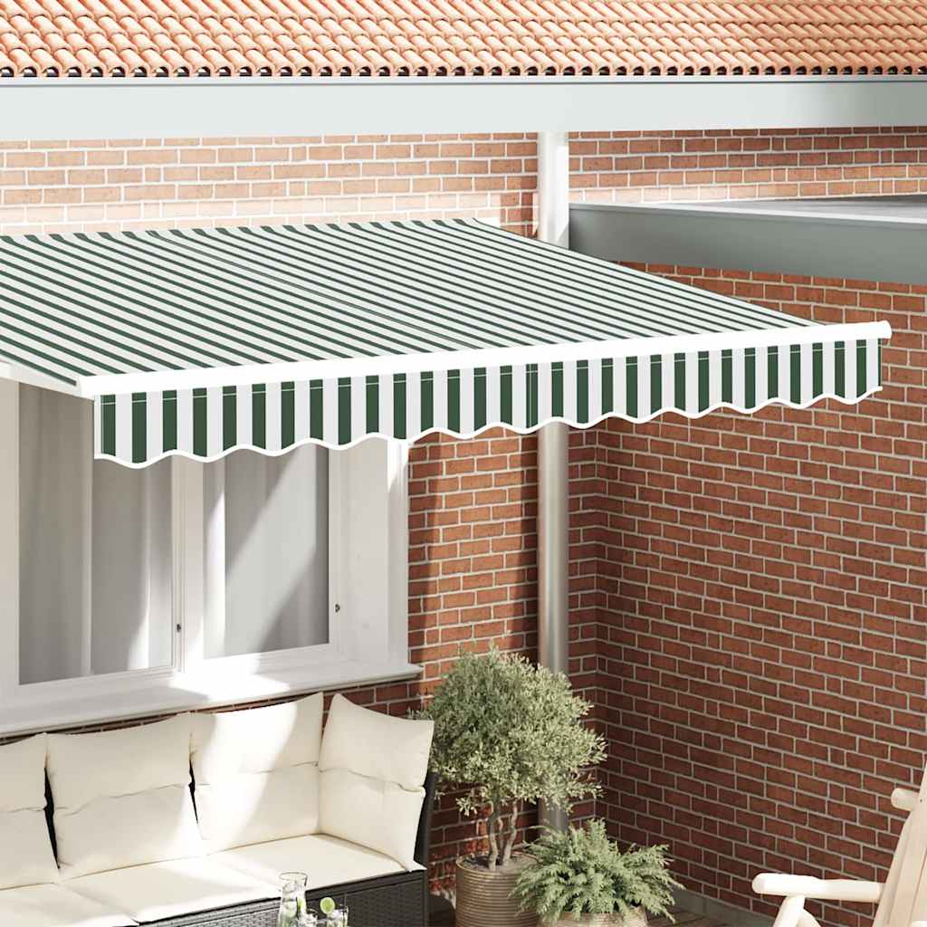 Vidaxl vervangende volant voor 2,5 m groen wit gestreept polyester
