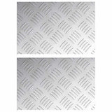 Vidaxl trap tread rechthoekig 2 pcs zilver 30 x 20 cm aluminium
