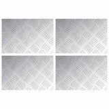 Vidaxl trap tread rechthoekig 4 pcs zilver 30 x 20 cm aluminium
