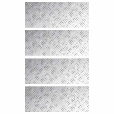 Vidaxl trap tread rechthoekig 4 pcs zilver 50 x 20 cm aluminium