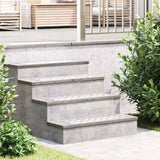 Vidaxl trap tread rechthoekig 2 pcs zilver 60 x 20 cm aluminium