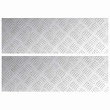 Vidaxl trap tread rechthoekig 2 pcs zilver 60 x 20 cm aluminium