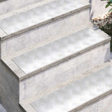 Vidaxl trapmatten 4 st 70 x 20 cm zilver aluminium rechthoekig