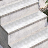 Vidaxl trap tread rechthoekig 2 pcs zilver 80 x 20 cm aluminium