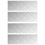 Vidaxl trap tread rechthoekig 4 pcs zilver 75 x 25 cm aluminium