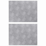 Vidaxl trap tread rechthoekig 2 pcs zilver 40 x 30 cm aluminium