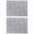 Vidaxl trapmatten 2 st 40 x 30 cm zilver aluminium rechthoekig