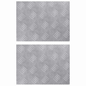 Vidaxl trapmatten 2 st 40 x 30 cm zilver aluminium rechthoekig