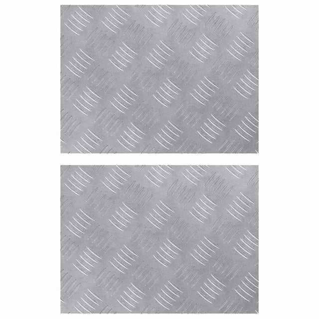 Vidaxl trapmatten 2 st 40 x 30 cm zilver aluminium rechthoekig