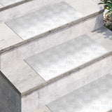 Vidaxl trapmatten 4 st 60 x 30 cm zilver aluminium rechthoekig
