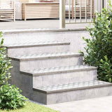 Vidaxl trap tread rechthoekig 4 pcs zilver 90 x 30 cm aluminium