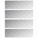 Vidaxl trap tread rechthoekig 4 pcs zilver 100 x 30 cm aluminium